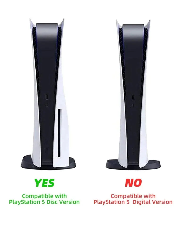 Black Faceplates for PS5 - Gaming Case Cover Accessories, Facade Covering for PlayStation 5 Disc Edition