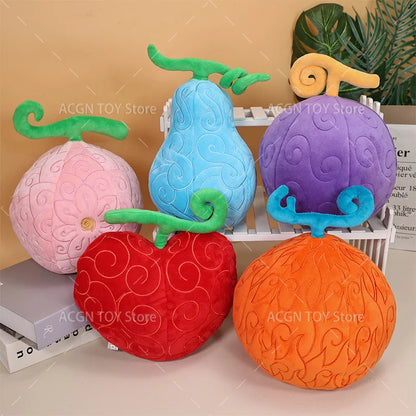 6 Styles Fruit Plush Toys – Anime Soft Stuffed Toys: Gum-Gum, Op-Op, Tremor-Tremor, Flower-Flower, Flame-Flame, Fish-Fish Gifts