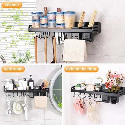 Kitchen Knife & Spice Holder – Stand Organizer with Spoon, Chopsticks Rest and Hanging Storage Rack