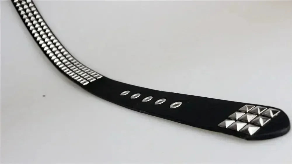 2024 Square Bead Rivet Belt – Punk Metal Pyramid Hardware Belt for Men and Women, Y2K Designer Jeans Belt