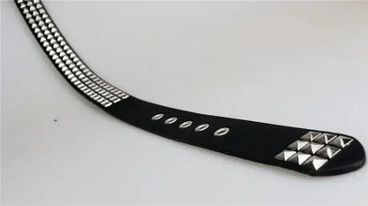 2024 Square Bead Rivet Belt – Punk Metal Pyramid Hardware Belt for Men and Women, Y2K Designer Jeans Belt