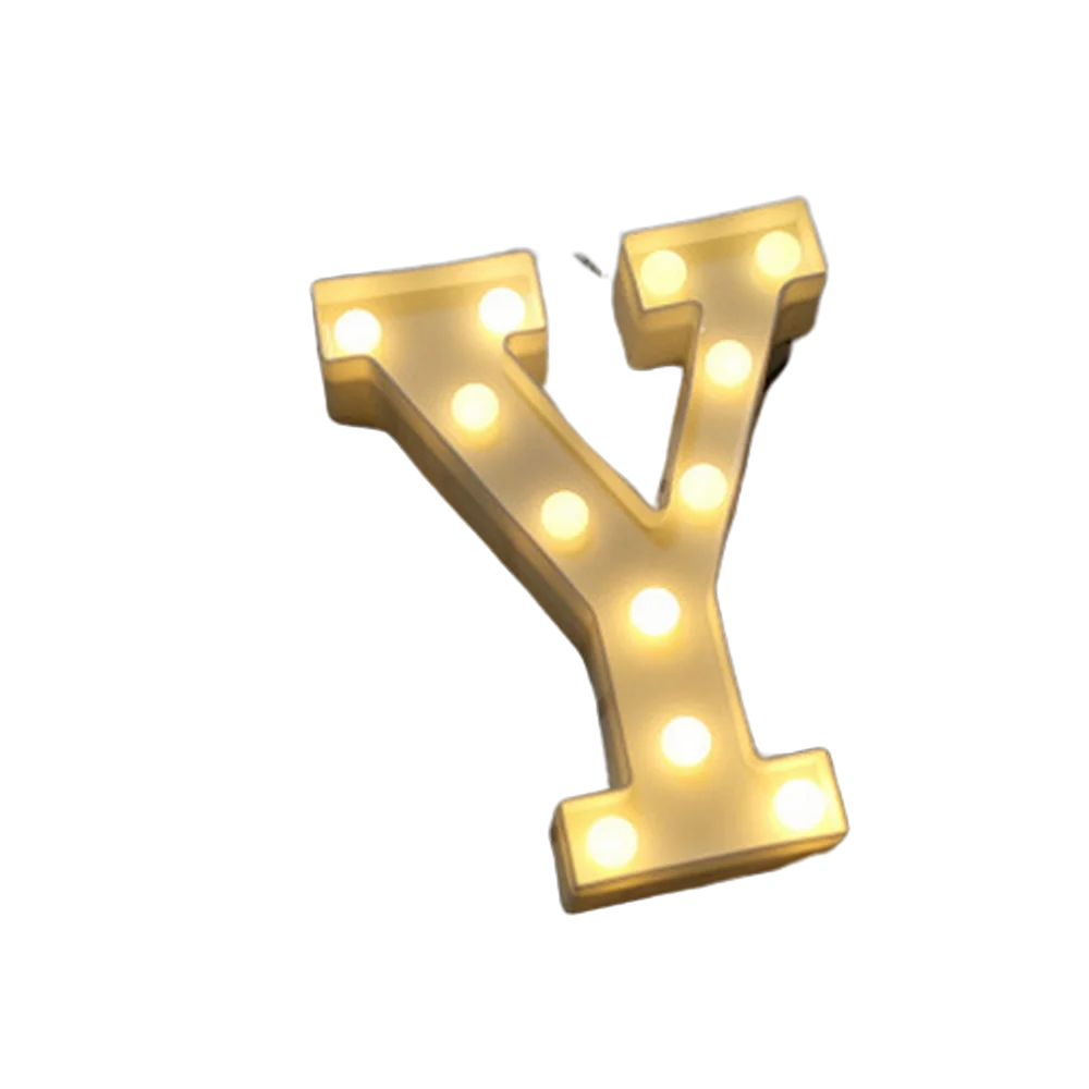 LED Number & Letter Night Light - Luminous A-Z Alphabet & 0-9 Lamp for Party and Wedding Decor