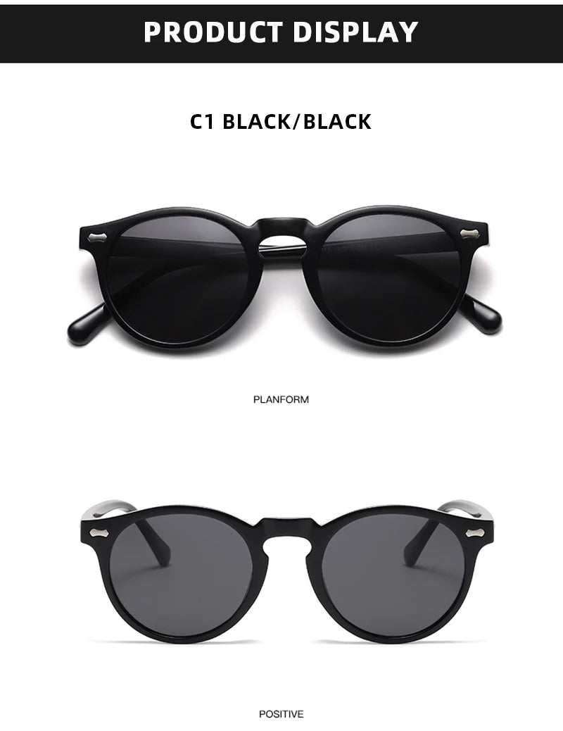 Retro Polarized Sunglasses — Small Round Vintage Shades for Men & Women