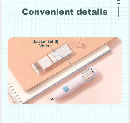 Deli Electric Eraser Pen — Automatic Sketch & Drawing Eraser with Refill Batteries for Kids