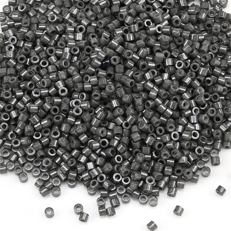 1000Pcs 1.6x1.3mm Japan Glass Seed Beads 11/0 – Cylindrical Loose Beads for DIY Statement Jewelry Making (5g Pack)