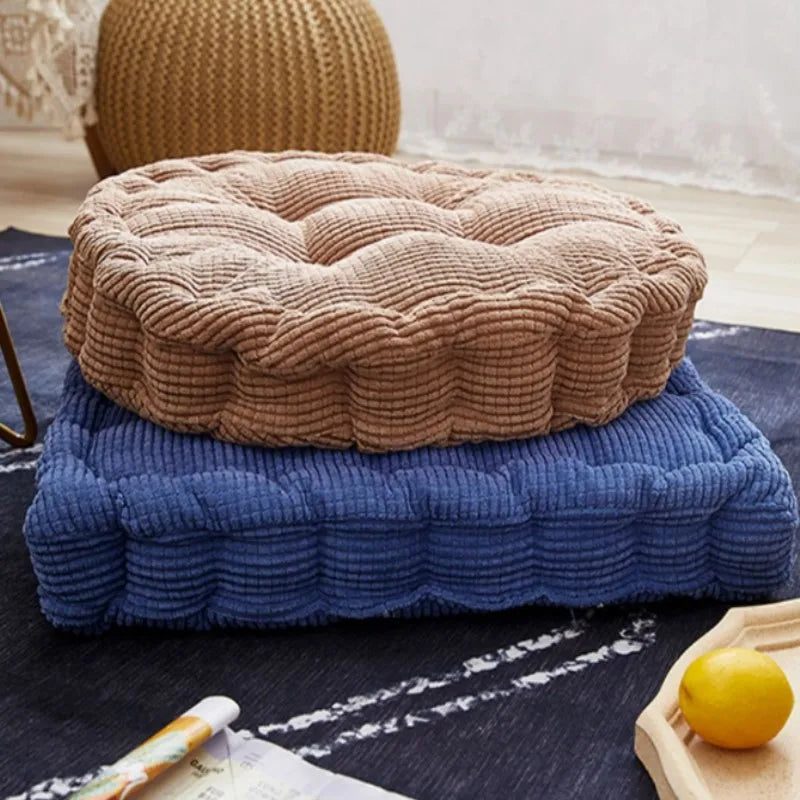 Meditation Floor Square Pillow – Thick Tufted Cushion for Yoga, Balcony, Chair & Seating