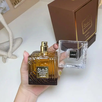 Lattafa Khamrah Qahwa 100ml Eau De Toilette – Unisex Perfume, Middle Eastern Arab Fragrance, Dubai Inspired