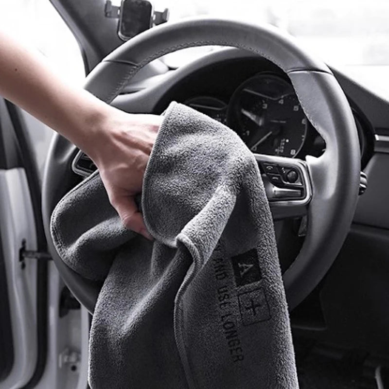 5/1PC High-End Microfiber Car Wash Towel – Auto Cleaning, Drying & Detailing Cloth with Hemmed Edges, Water Absorbent Car Rag