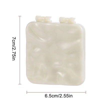 Foldable Mini Square Makeup Mirror - Double-Sided Compact Pocket Vanity Mirror