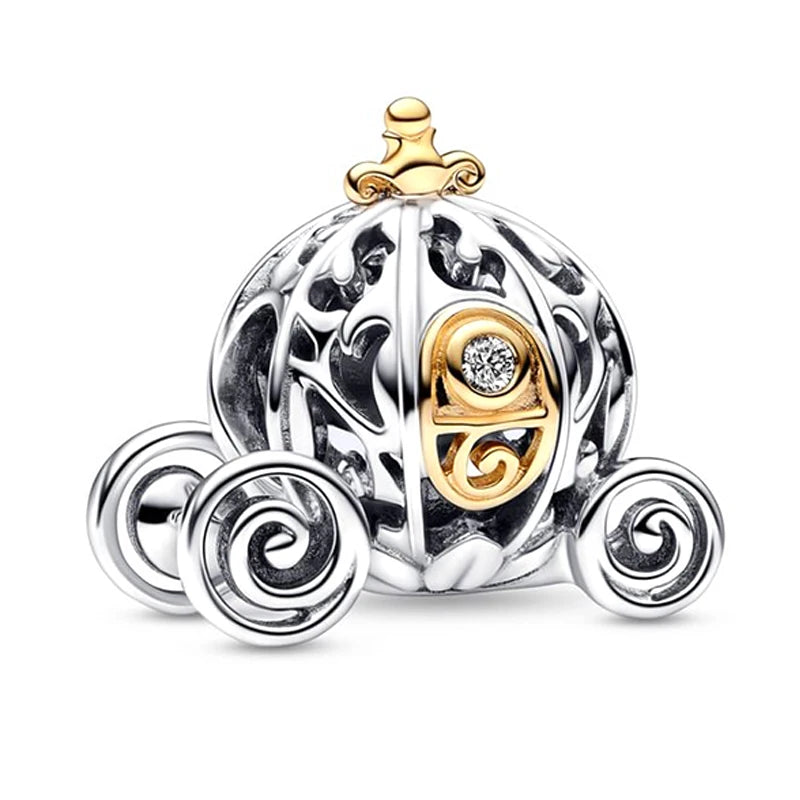 MINISO League of Legends Mickey & Minnie 925 Sterling Silver Charm – Beads Fit for Pandora Bracelet, Ladies Jewelry