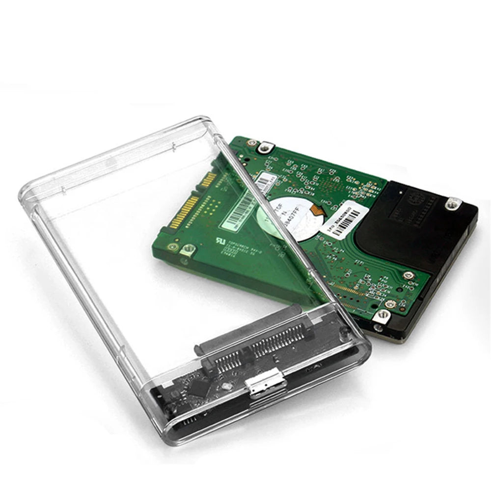 USB 3.0 2.5 Inch HDD Enclosure - SATA SSD Hard Drive Case with 5Gbps Transfer Speed, External Housing with Cable