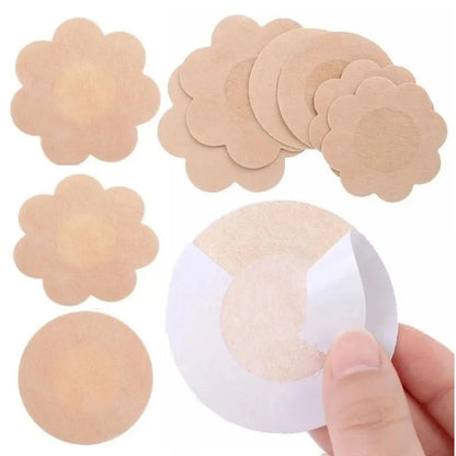 100-Pack Disposable Nipple Stickers: Invisible Non-Woven Chest Patch for Bra-less Support - Breast Pad Pasties Nipple Cover Stickers