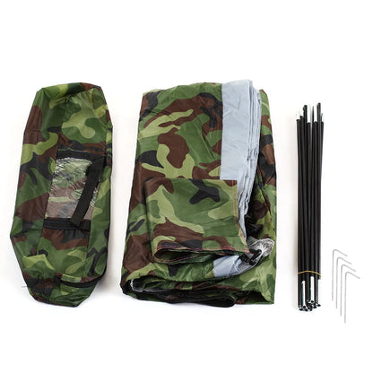 Waterproof Camping Tent: Windproof UV Sunshade Canopy for 1/2 Person - Single Layer Outdoor Portable Camouflage Tent Equipment