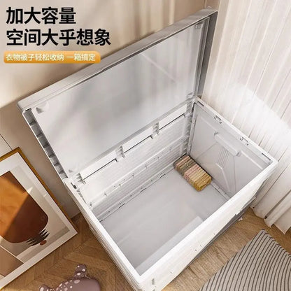 Large Capacity Foldable Storage Box - Flip-Top Organizer for Clothes & Quilts