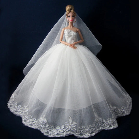 Barbie & 30cm BJD Doll Clothes — Princess, Wedding & Long Gown Dress Accessories for Doll Houses