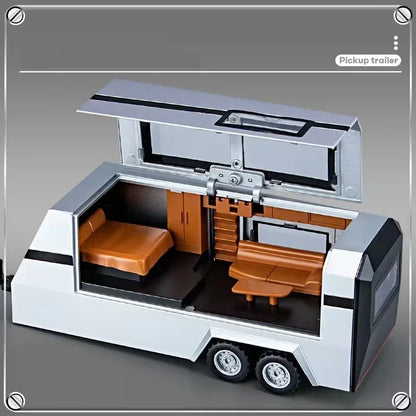 1:32 Tesla Cybertruck Diecast Alloy Model Car with Sound & Light – Off-Road Truck Toy Gift for Kids with Carrying Suitcase
