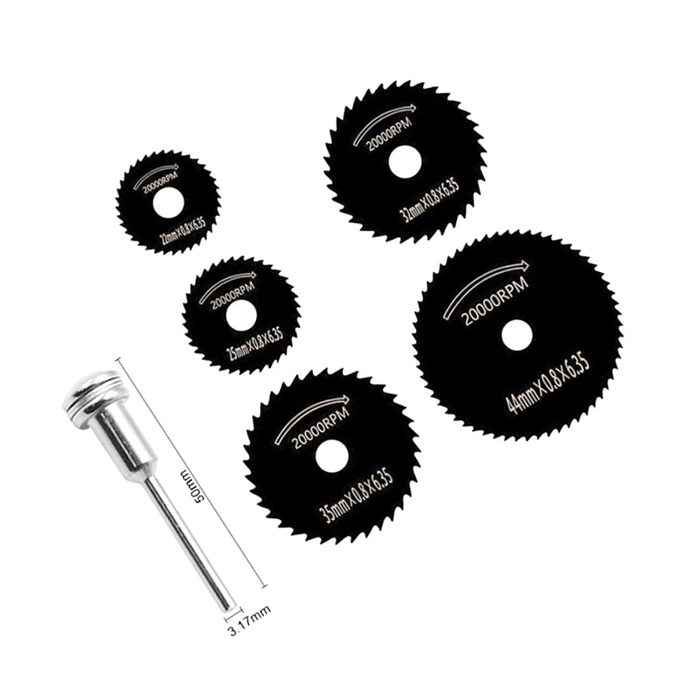 6Pcs High-Speed Steel Woodworking Saw Blade Set – Metal Cutting Circular Saw Blades for Electric Drill, Grinder & Power Tool Use