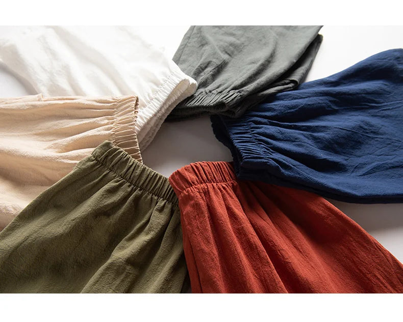 Women’s Cotton Linen High Waist Shorts — Black Casual Fashion Workout Sport Shorts