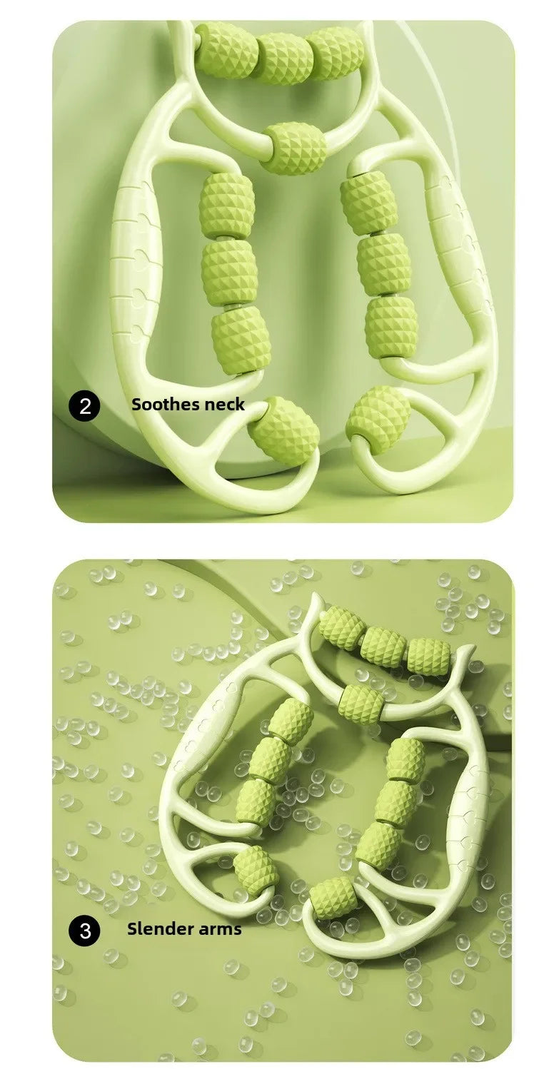 9/12/18-Round Circular Leg Massager – Muscle Stretching & Slimming Roller Clamp for Legs
