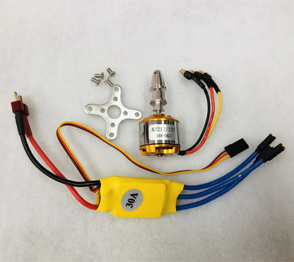 2212 A2212 1000KV Brushless Motor Kit – 30A ESC, Motor Mount, 1060 Propeller & SG90 9G Micro Servo for RC Plane & Helicopter