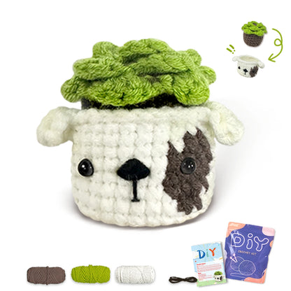 Animal Crochet Kit for Beginners - DIY Starter Set with Step-by-Step Knitting & Craft Supplies