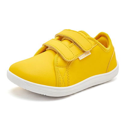 HOBIBEAR Kids Barefoot Shoes – Wide Toe Minimalist Sneakers for Boys & Girls, Lightweight, Hook Loop, Artificial Leather