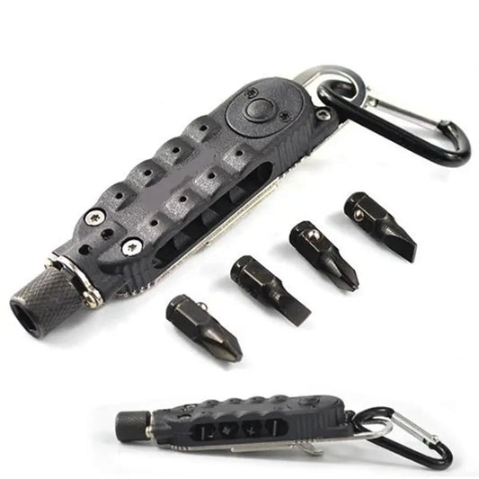 Multifunctional Mini Screwdriver - Portable EDC Keychain Steel Repair Tool