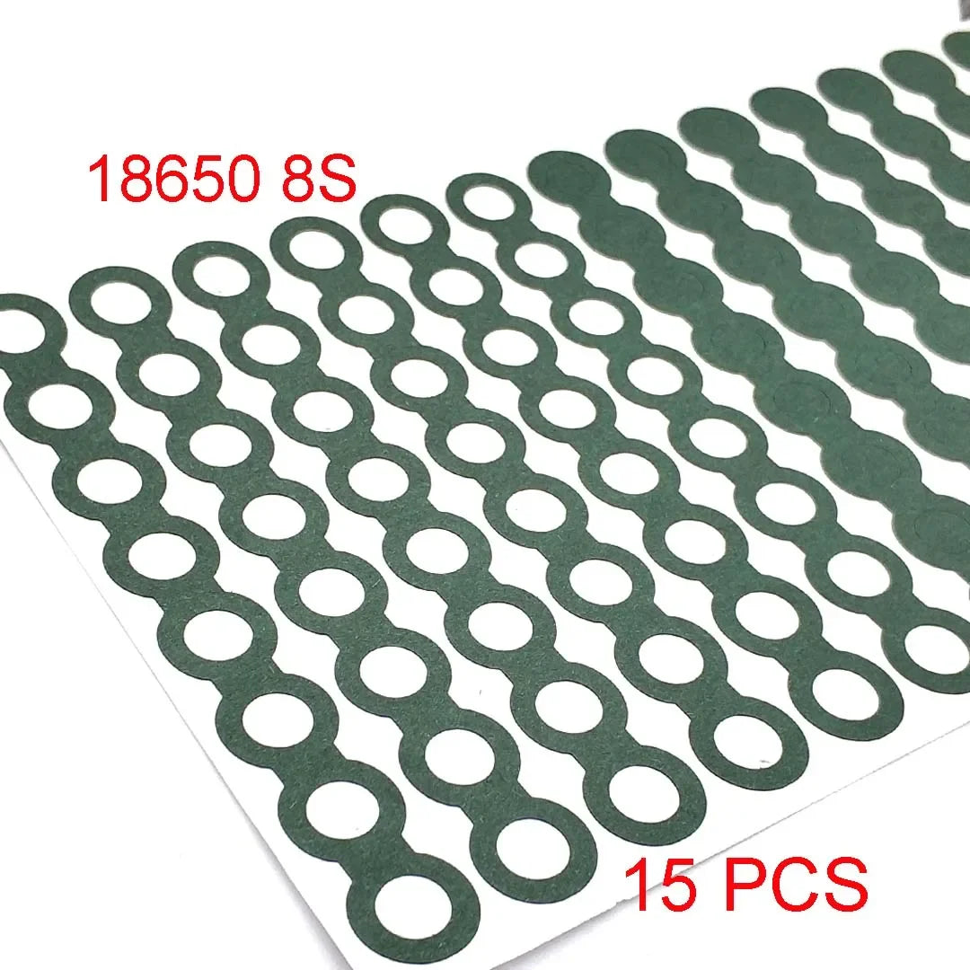 18650/21700/32650 Li-ion Battery Insulation Gasket – Barley Paper Insulating Glue Patch & Electrode Pads for Battery Pack