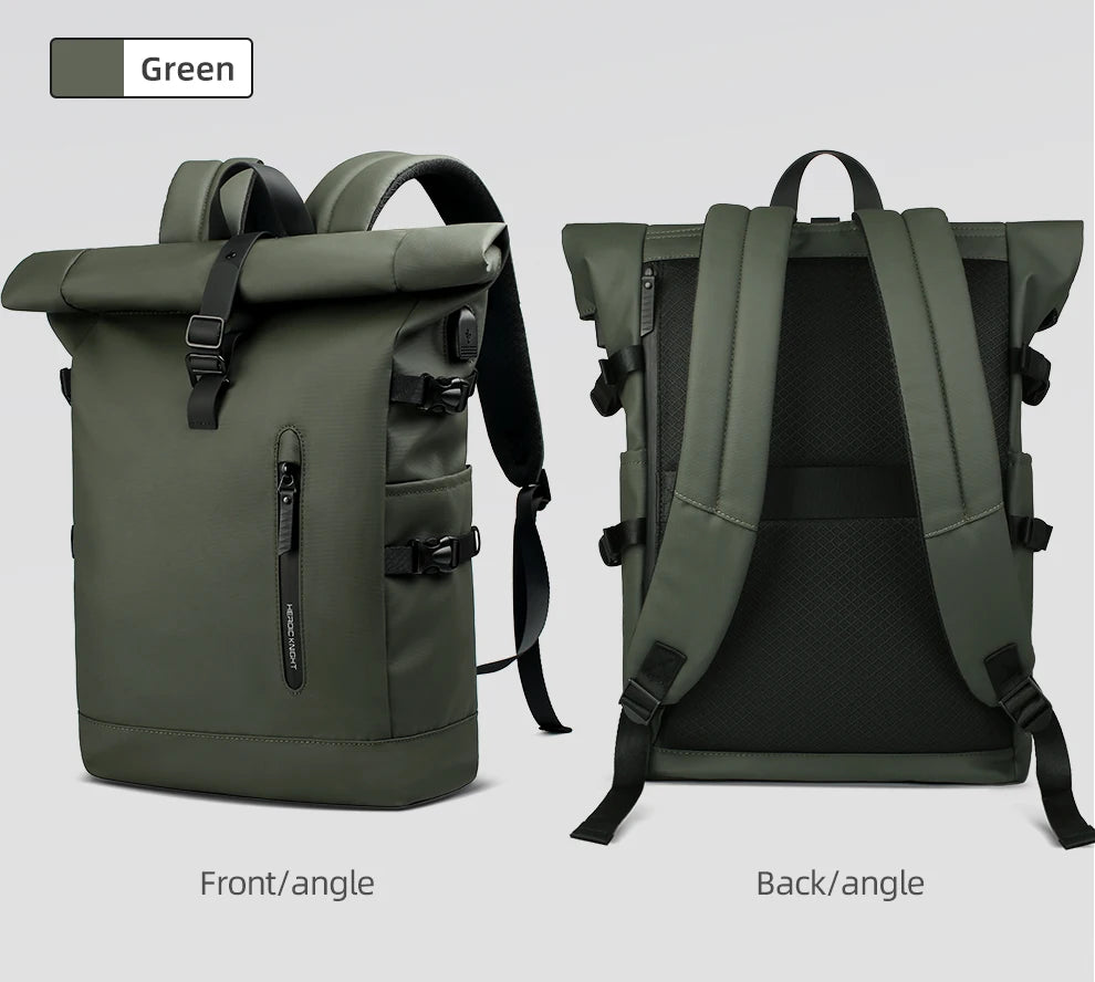 HK Expandable Travel Backpack for Men – Large Capacity Waterproof 15.6” Laptop Bag, Hiking Rucksack & Cycling Daypack with USB Port