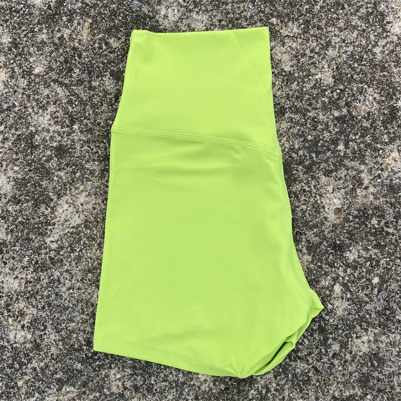 Women’s High Waist Fitness Shorts – Sexy Solid Color Yoga & Cycling Athletic Shorts Squat Proof Workout Training Activewear