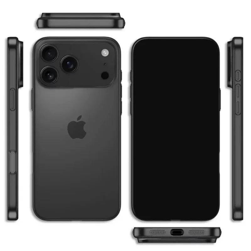 Luxury Ultra-Thin Matte iPhone Case - Translucent Shockproof Cover with Lens Protection for iPhone 13–17 Pro Max & 17 Air