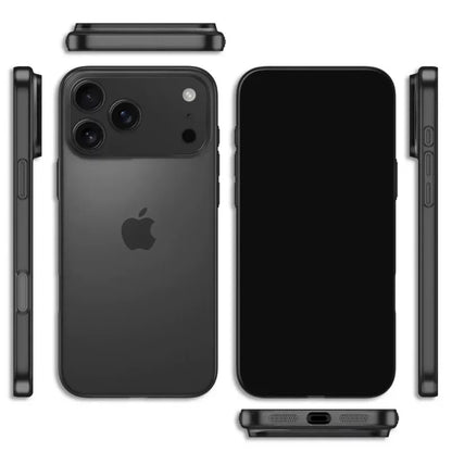 Luxury Ultra-Thin Matte iPhone Case - Translucent Shockproof Cover with Lens Protection for iPhone 13–17 Pro Max & 17 Air