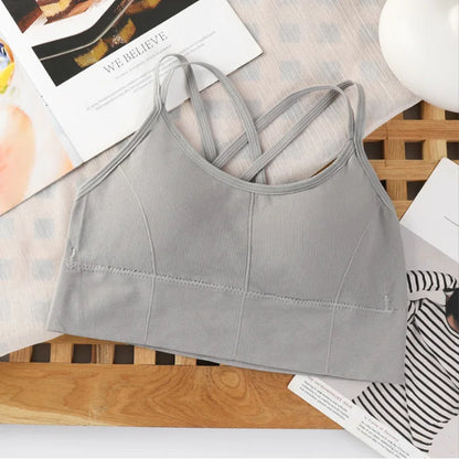 Women’s Sexy Crossback Tank Top — Breathable Running & Yoga Sports Bra | Soft Fitness Crop Top