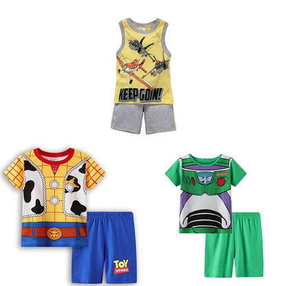 Toy Story Buzz Lightyear Pajama Set - Short Sleeve T-Shirt & Summer Sleepwear for Kids