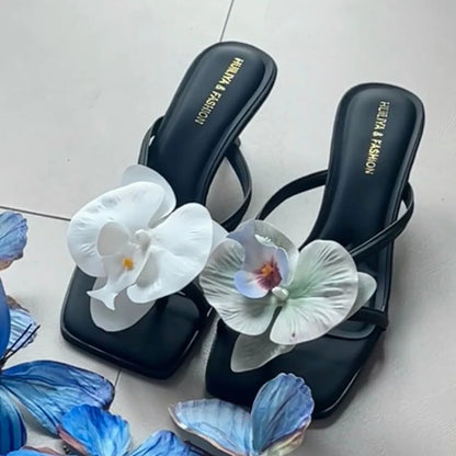 Colorful Thai Fairy Flower Shoe Buckles – Personalized Orchid Simulation Decor for Shoes