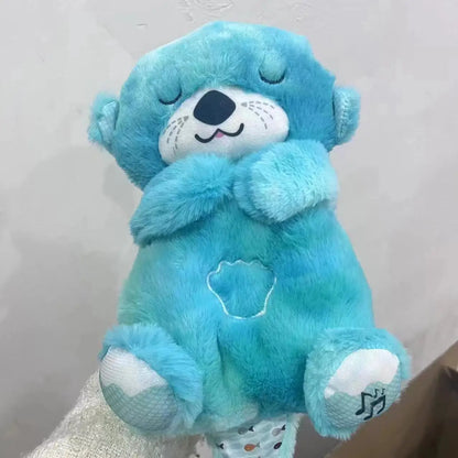 Soothing Baby Plush Bear Doll – Breathing, Musical Sleep Companion with Sound and Light for Newborns, Perfect Gift