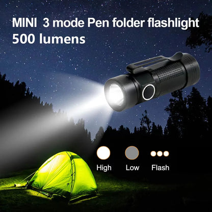 Tactical LED Flashlight Set - 3PCS Anti-Shock Outdoor Camping Helmet Light for Hunting & Emergency Use
