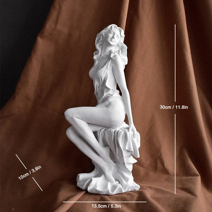 Aphrodite Greek Goddess Sculpture – Venus Figurine Human Body Art Ornament for Home, Office, and Living Room Decor