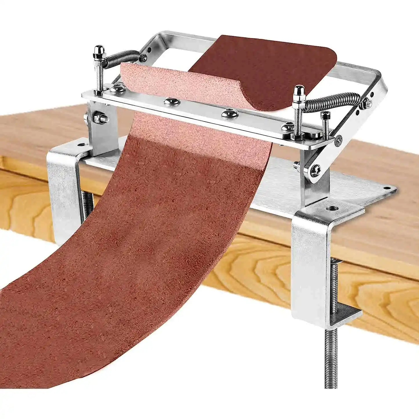 200mm Manual Leather Skiving Machine – Belt Strip Splitter & Thinning Tool for Cowhide DIY Craft