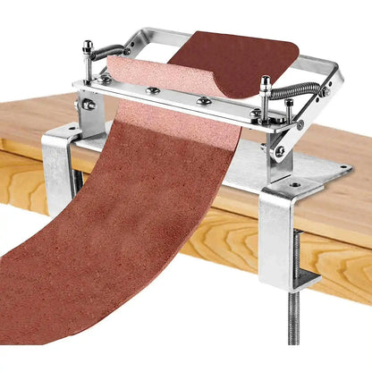 200mm Manual Leather Skiving Machine – Belt Strip Splitter & Thinning Tool for Cowhide DIY Craft