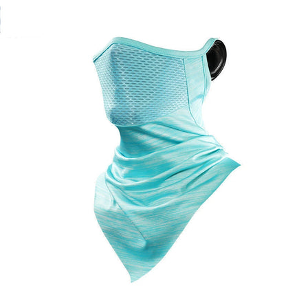 Summer Men’s Full-Face Cycling Mask – Breathable Ice Silk Neck Bandana with UV Protection