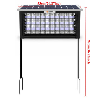 Large Solar Bug Zapper - Rechargeable Waterproof Mosquito & Insect Killer for Outdoor Patios and Camping