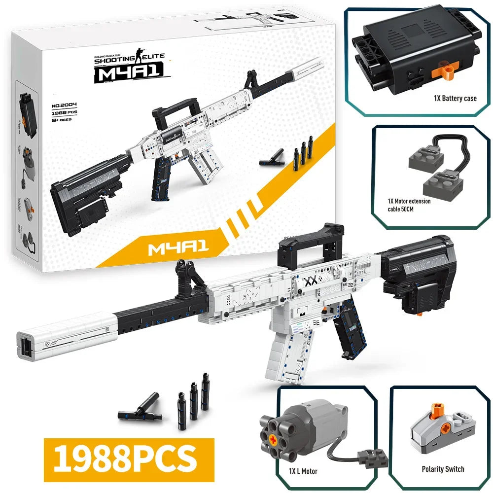 ZKZC WW2 Military Weapon Building Block Set – Shotgun, Sniper & Assault Rifle Toy for Kids Gifts