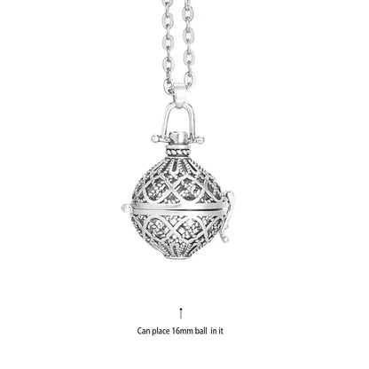 Vintage Mexico Angel Ball Chime Necklace – Antique Locket Aromatherapy Essential Oil Diffuser