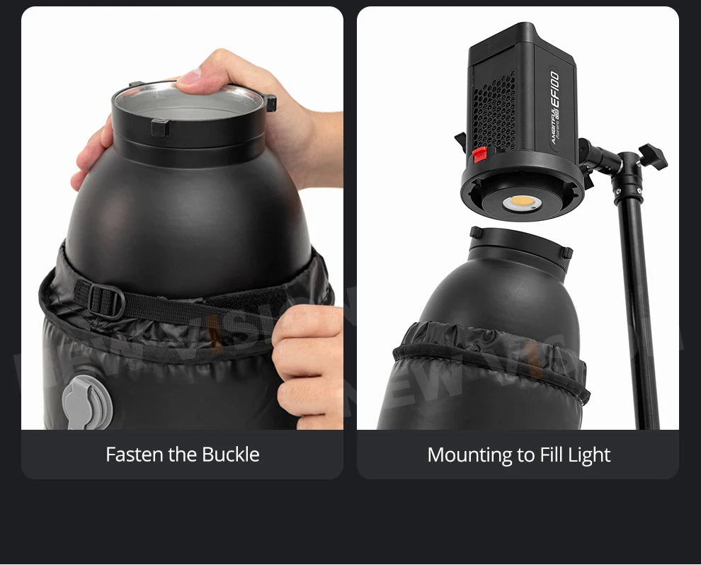 Flynoodle Air Tube Inflatable Softbox - Video Light Diffuser for Aputure, Nanlite, Godox, ZHIYUN & COLBOR