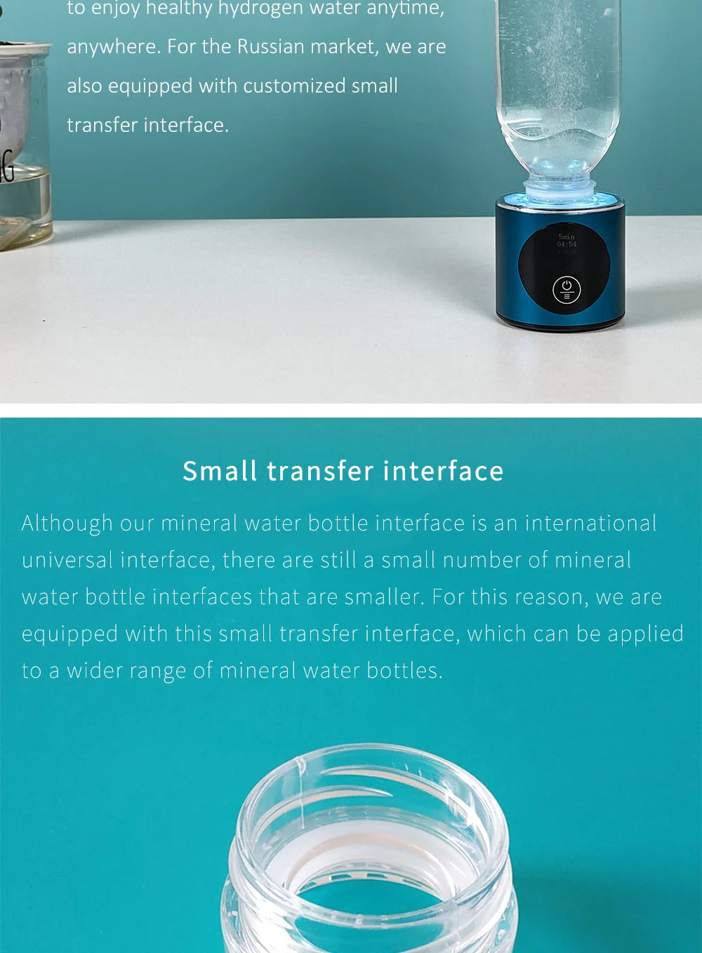 BlueVida 8th Gen Nano Hydrogen Water Generator Bottle - DuPont SPE/PEM Hydrogenator with H2 Inhaler & Touch Button