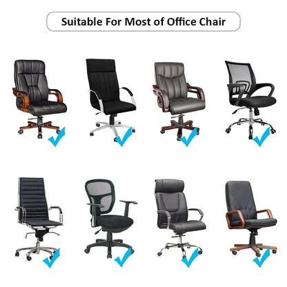 Velvet Office Chair Cover - Black Armchair Protector with Armrest & Gaming Chair Fit