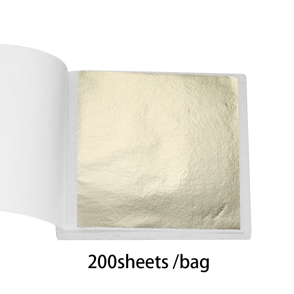 100-200 Sheets Imitation Gold Foil Paper – Gilding DIY Epoxy Resin Jewelry Making & Craft Decoration