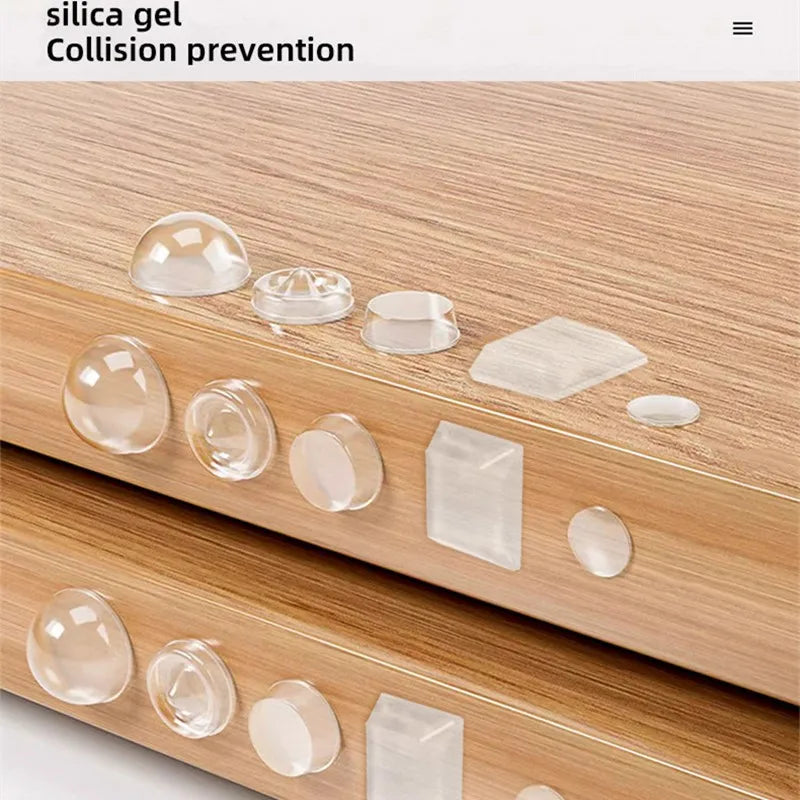 Silicone Door Handle Anti-Collision Pads - Refrigerator Door Stopper, Wall Protector & Noise-Reducing Buffer Stickers (3329/3441)