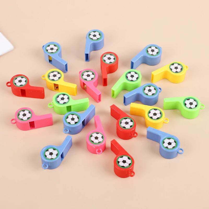 24PCS Colorful Soccer Whistles for Kids – Football Party Favors, Goody Bag & Pinata Fillers, Fun Gifts for Boys & Girls